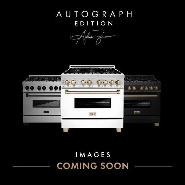 ZLINE Autograph Edition 30" Range with Gas Stove and Gas Oven in Stainless Steel with White Matte Door and Champagne Bronze Accents (RGZ-WM-30-CB)