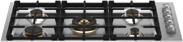 Bertazzoni 36" Master Series Drop-in Gas Cooktop 5 brass burners (MAST365QBXT)
