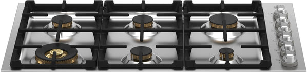 Bertazzoni 36" Master Series Drop-in Gas Cooktop 6 brass burners (MAST366QBXT)