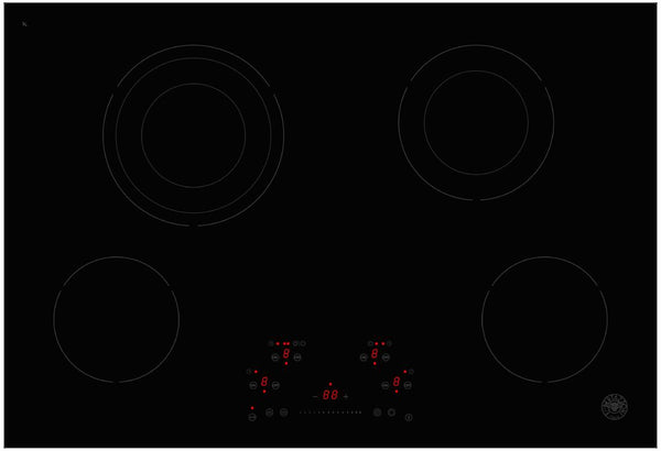 Bertazzoni 24" Professional Series Ceran Touch Control Cooktop 4 heating zones (PE244CER) - Flamefrills