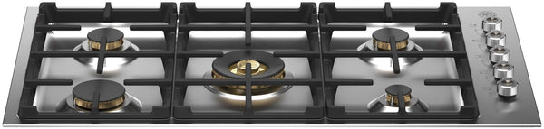Bertazzoni 36" Professional Series Drop-in Gas Cooktop 5 brass burners (PROF365QBXT)