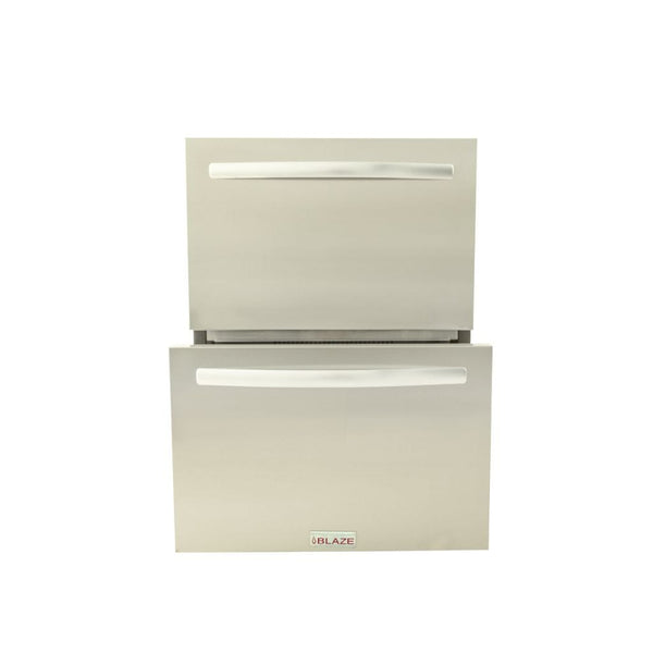 Blaze 23.5" Outdoor Rated Stainless Steel Double Drawer 5.1 Cu. Ft. Refrigerator (BLZ-SSRF-DBDR5.1) - Flamefrills