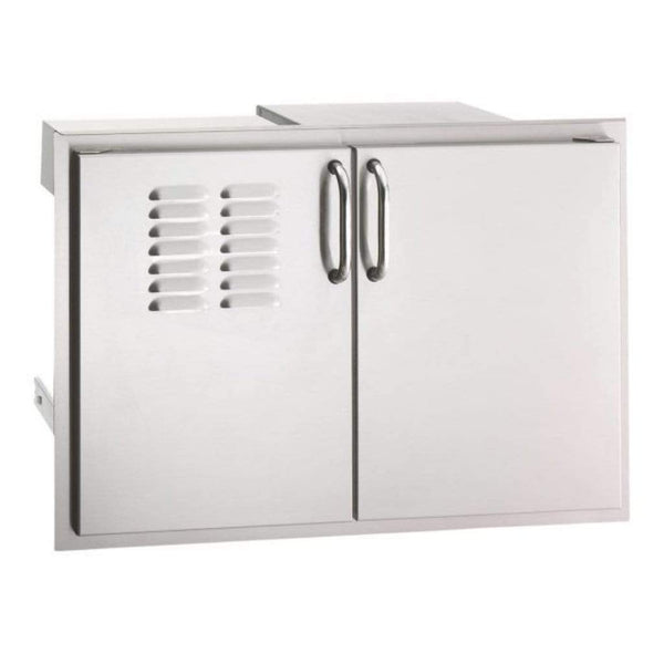Fire Magic 30" Select Double Access Door w/ Dual Drawers, Louvers And Tank Tray (33930S-12T) - Flamefrills