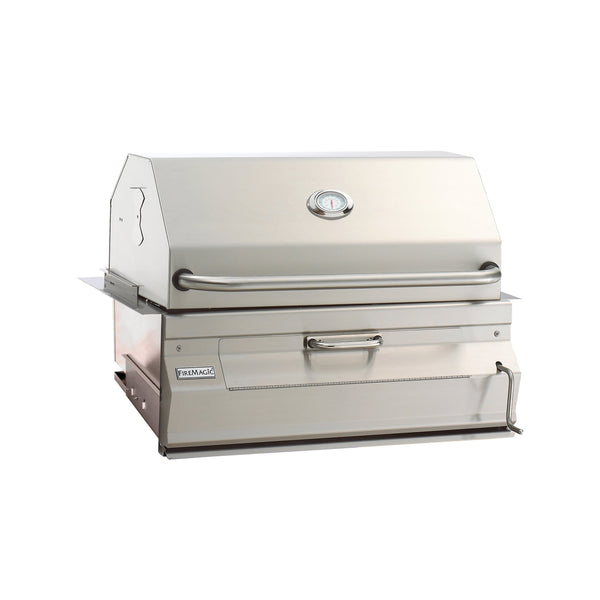 Fire Magic 24" Built-In Charcoal Grill in Stainless Steel Finish (12-SC01C-A) - Flamefrills