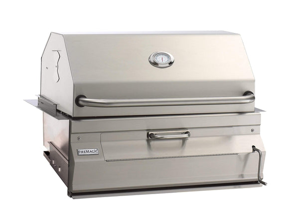 Fire Magic 30" Built-In Charcoal Grill in Stainless Steel Finish (14-SC01C-A) - Flamefrills
