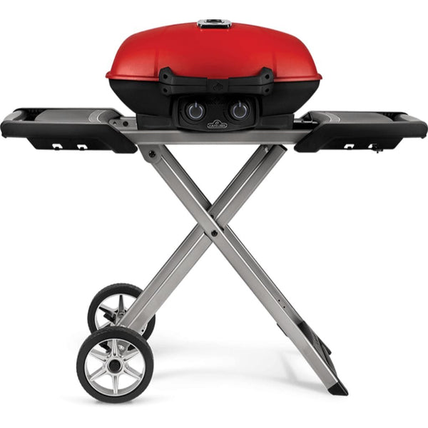 Napoleon 44" TravelQ 285X Portable Freestanding Propane Gas Grill With Griddle - Red (TQ285X-RD-1-A) - Flamefrills