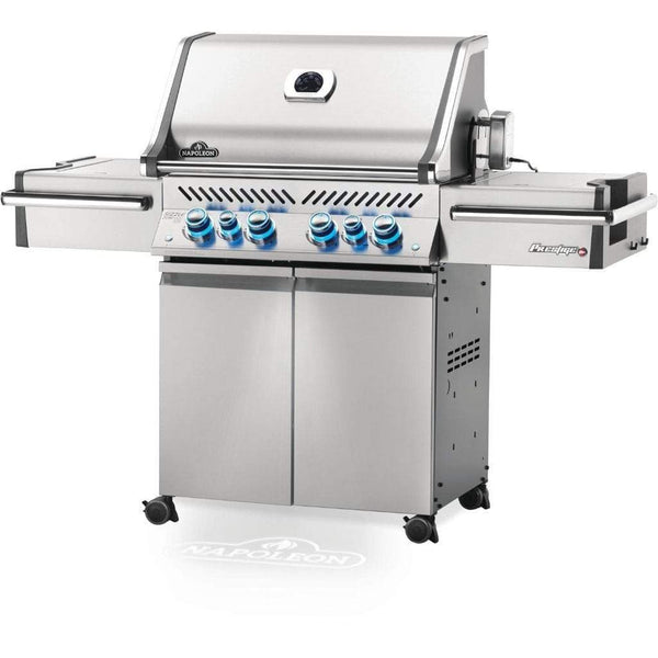 Napoleon 67" Prestige PRO 500 Freestanding Gas Grill with Infrared Rear Burner and Infrared Side Burners (PRO500RSIBNSS-3) - Flamefrills
