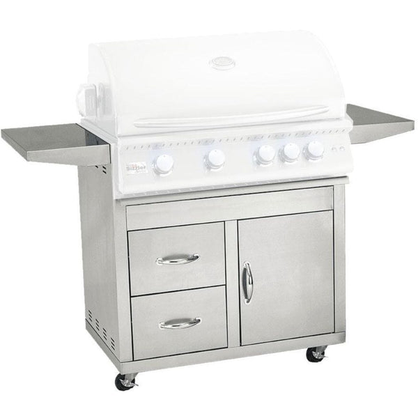 Summerset Grills Cart for Sizzler Deluxe Series with Fully Assembled Door & 2-Drawer Combo, Cart Only (CART-SIZ40-DC)