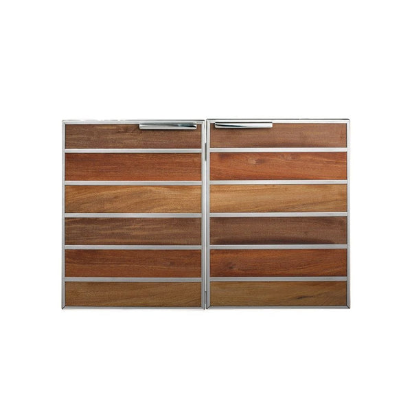 Summerset Madera 30" Stainless Steel & Wood Double Access Door (SSMDD-30-TK) - Flamefrills