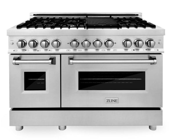 ZLINE 48 in. Professional Gas Burner and Electric Oven in Stainless Steel (RA48)