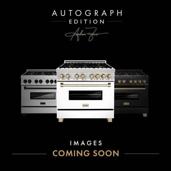 ZLINE 30" Autograph Edition Porcelain Rangetop with 4 Gas Burners in DuraSnow® Stainless Steel and Gold Accents Finish (RTSZ-30-G)