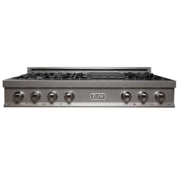 ZLINE 48 in. Rangetop in DuraSnow® Stainless with 7 Gas Burners (RTS-48)